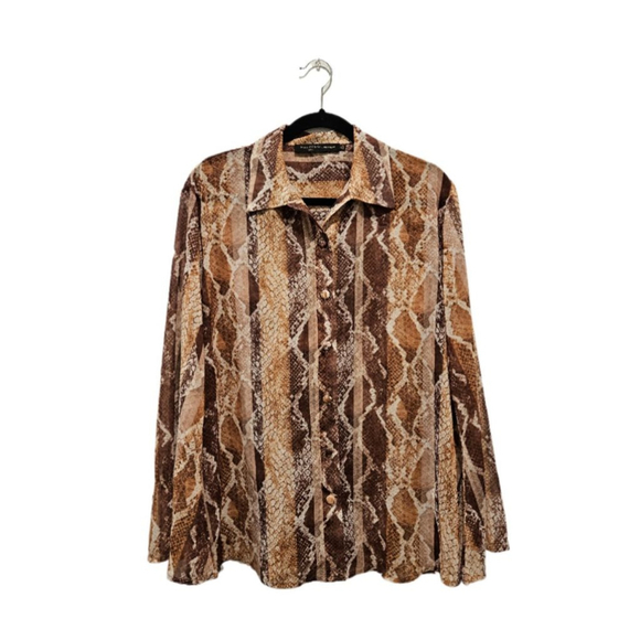 Women's House of Harlow 1960 x REVOLVE Blouse - M - Brown - Picture 1 of 4